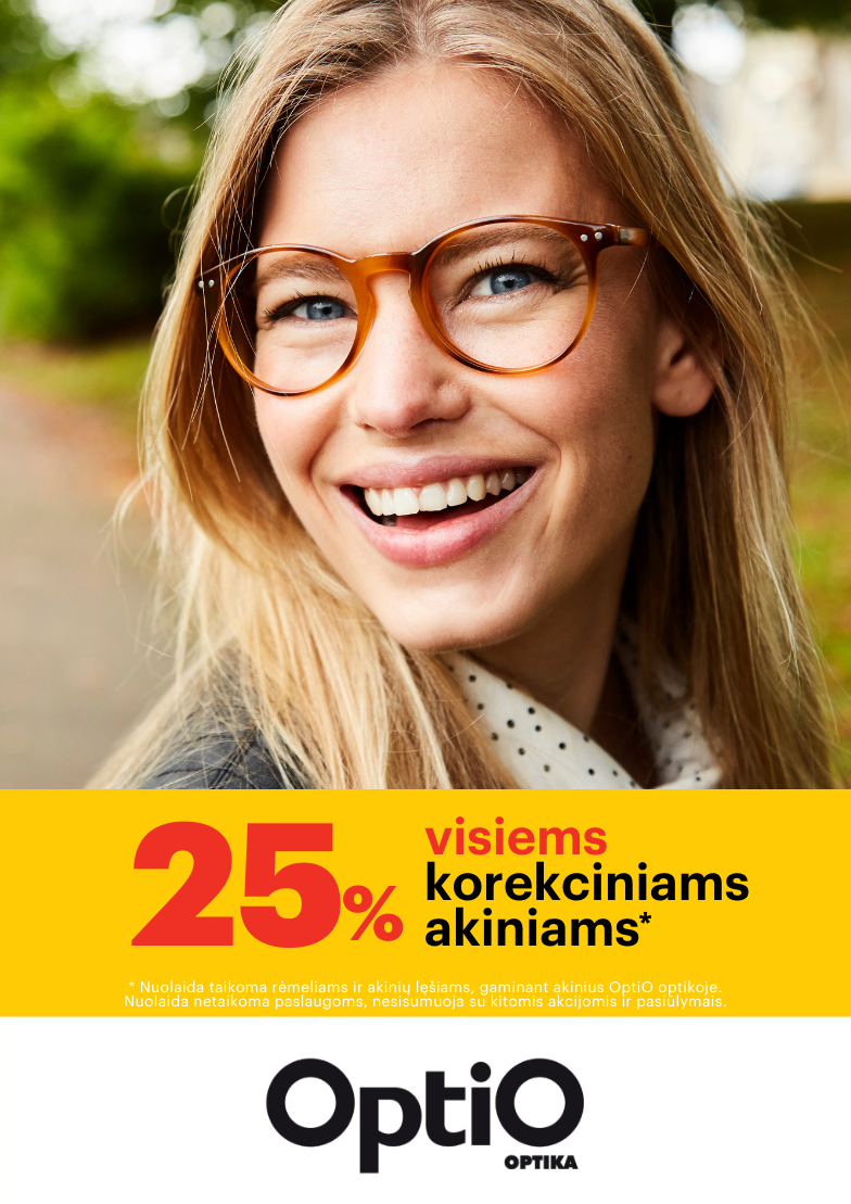 25 % nuolaida korekciniams akiniams!
